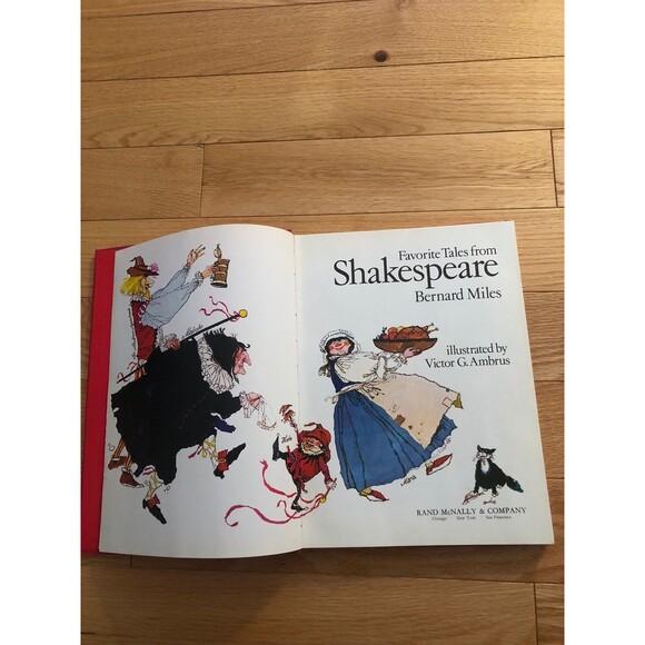 Other - Favorite Tales from Shakespeare Bernard Miles Vintage 1976 Red Hardcover